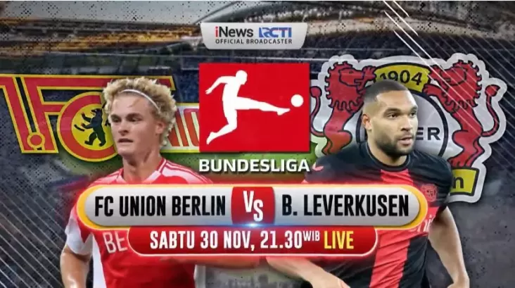 "Ini Dia! Pertandingan Seru di iNews! FC Union vs Bayer Leverkusen, Jangan Sampai Ketinggalan Pukul 21.30 WIB Malam Ini!"