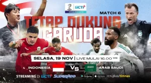RCTI+ SuperApp Siap Siarkan Timnas Indonesia vs Arab Saudi secara Live Streaming