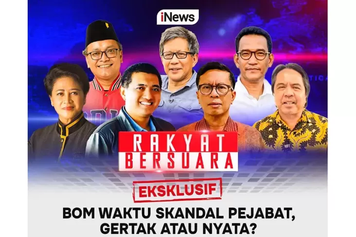 Bongkar Korup Para Elite Politik dalam tempat Rakyat Bersuara BOM WAKTU SKANDAL PEJABAT, GERTAK ATAU NYATA? Bersama Aiman Witjaksono dan juga juga Narasumber Kredibel, Waktu senja Hal ini Live belaka dalam area iNews