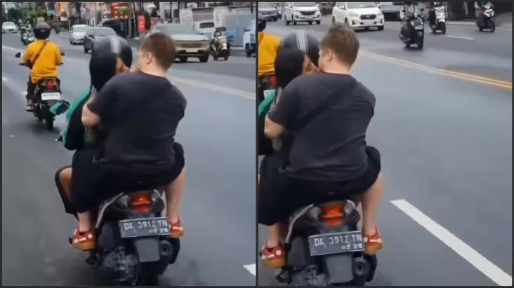 Viral Aksi Bule Mesum di tempat Atas Ojol, mampu Berujung Kantor Polisi?