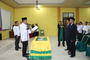Rektor Unsam Langsa Lantik 16 Pejabat, Ini Pesan Pentingnya