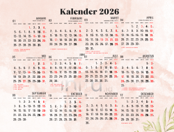 Unduh kalender 2026 PDF lengkap dengan tanggal Masehi, Hijriah, dan Jawa