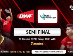 Cara Tonton Live Streaming Semifinal Thailand Masters 2026 Hari Sabtu 31 Januari 2026