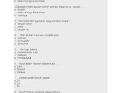 Latihan Soal PTS PAI Kelas 6 SD Semester 2 2026 Lengkap Kunci Jawaban