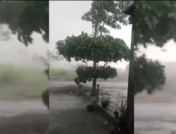 Hujan deras dan angin kencang mengguncang Metro, pohon tumbang dan banjir melanda 4 kecamatan