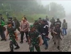 Proses pengolahan TKP penembakan karyawan PTFI oleh KKB